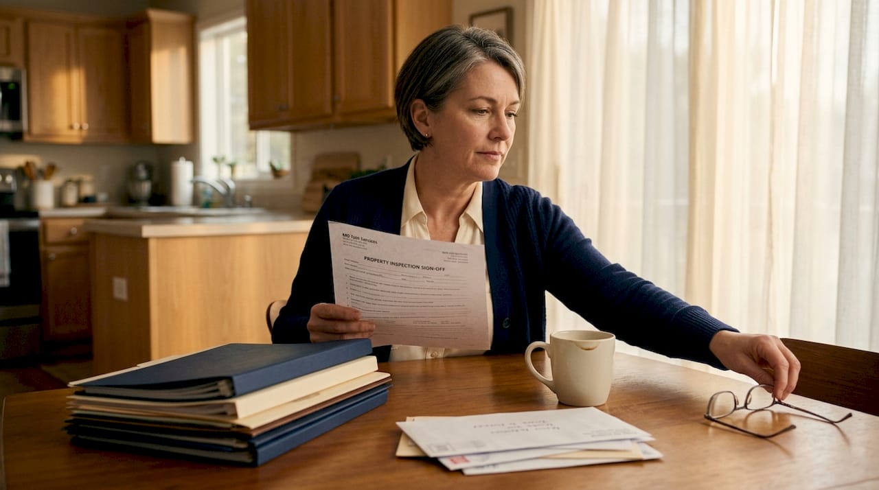 Homeowner checks gas inspection records