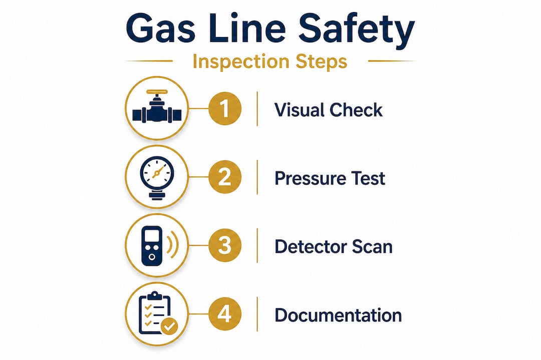 Steps for safe home gas line inspection