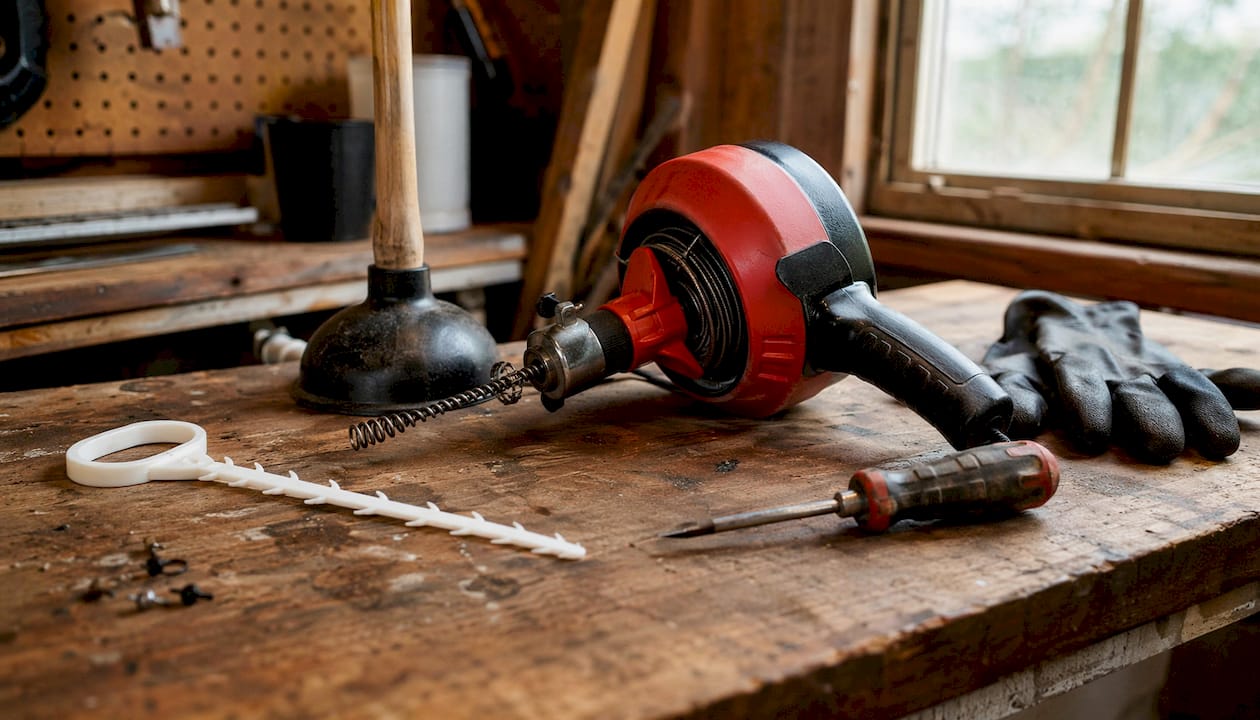 Selection of mechanical drain cleaning tools