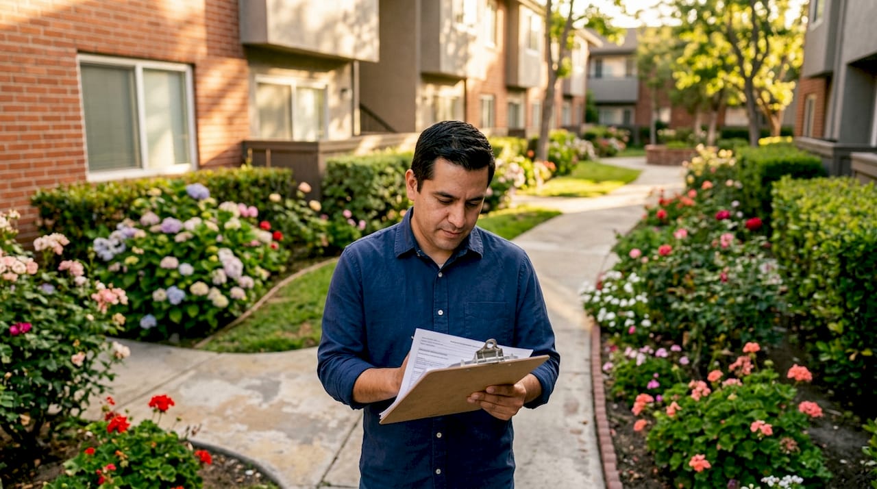 Landlord inspecting tenant access notice