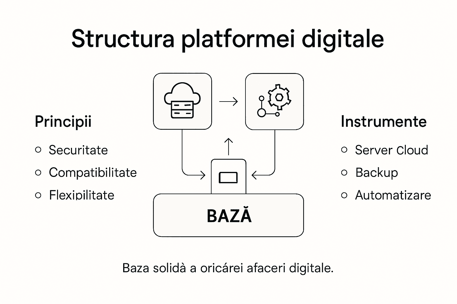 Infografic: Cum arată structura unei platforme digitale