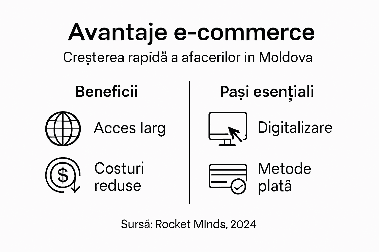 Infografic: Beneficiile esențiale ale comerțului online în Republica Moldova