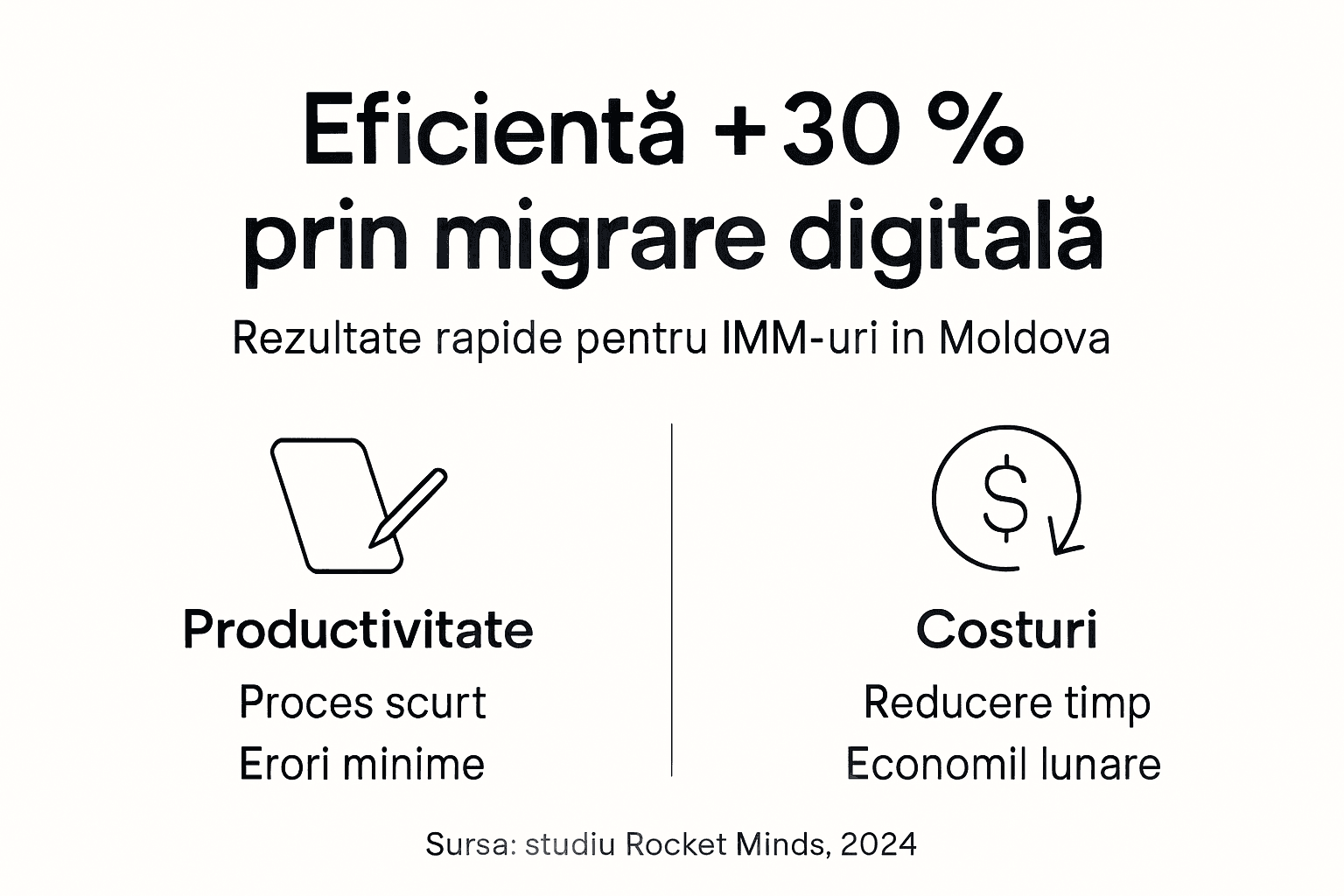 Infografic: Cum ajuta digitalizarea la cresterea eficientei in IMM-uri