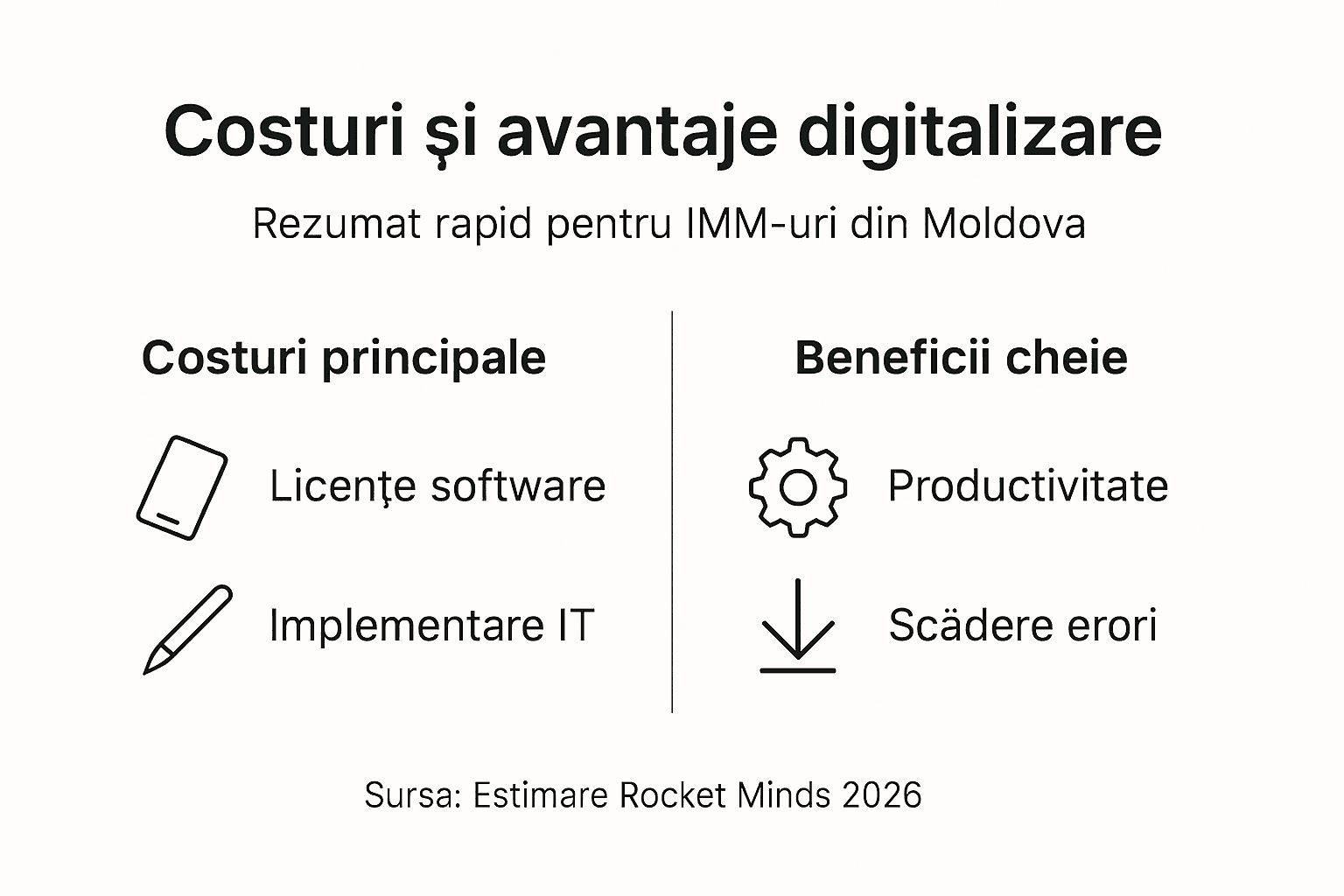 Infografic: Ce înseamnă digitalizarea pentru IMM-uri – investiții vs. avantaje