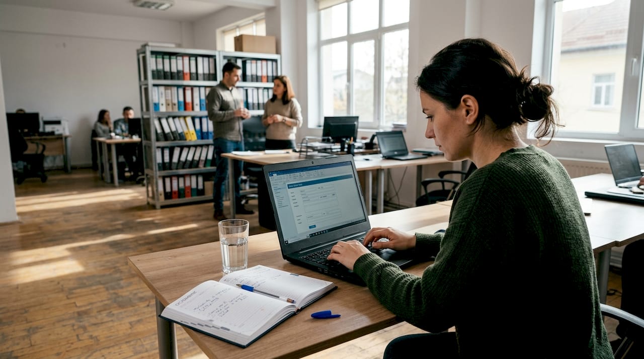 Как проходит процесс приема новых клиентов в оживленном офисе ритейла