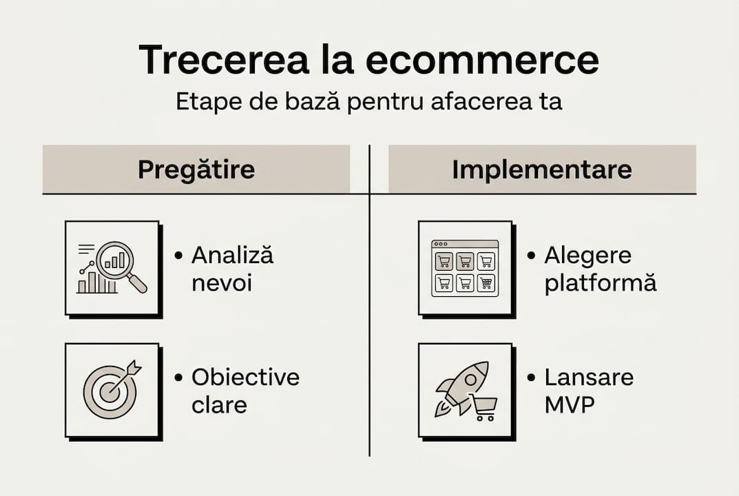 Infografic: etapele esențiale pentru lansarea unui magazin online