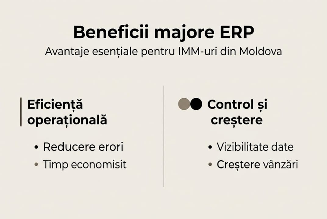 Infografic: Cele mai importante avantaje ale sistemelor ERP pentru companii