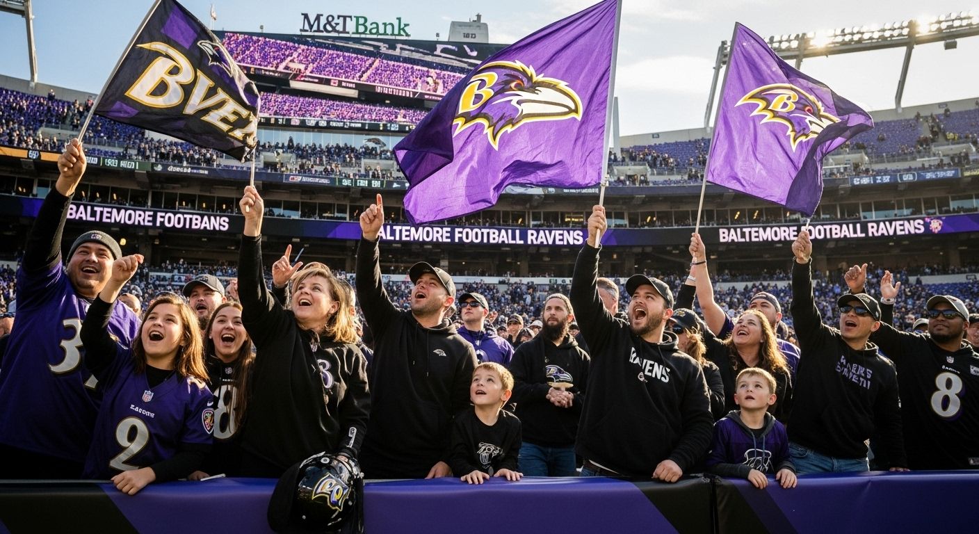 Baltimore Ravens stadium fans