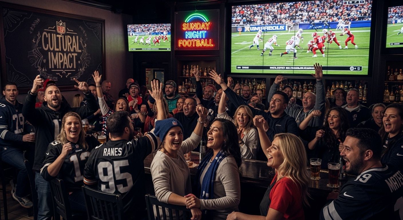 NFL fans sports bar celebration