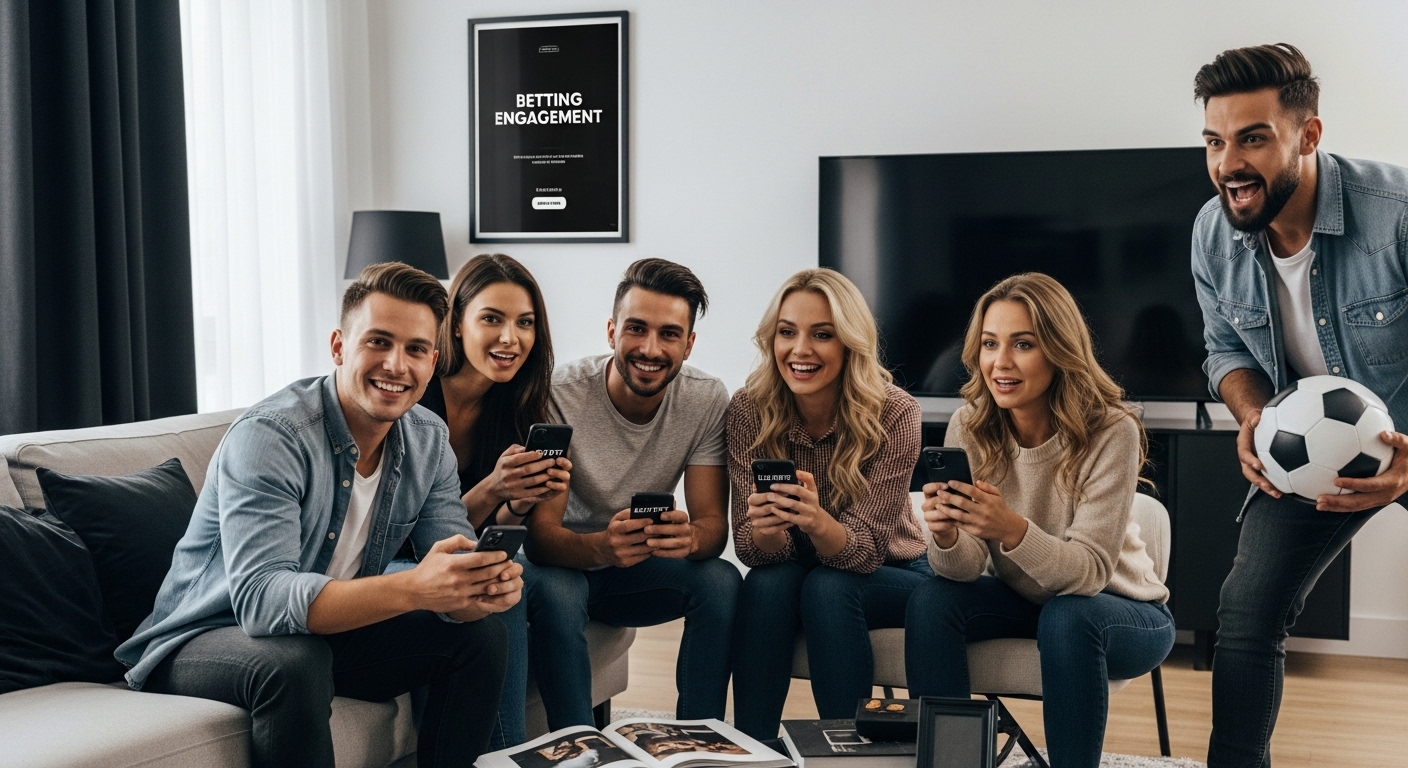 friends watching game betting