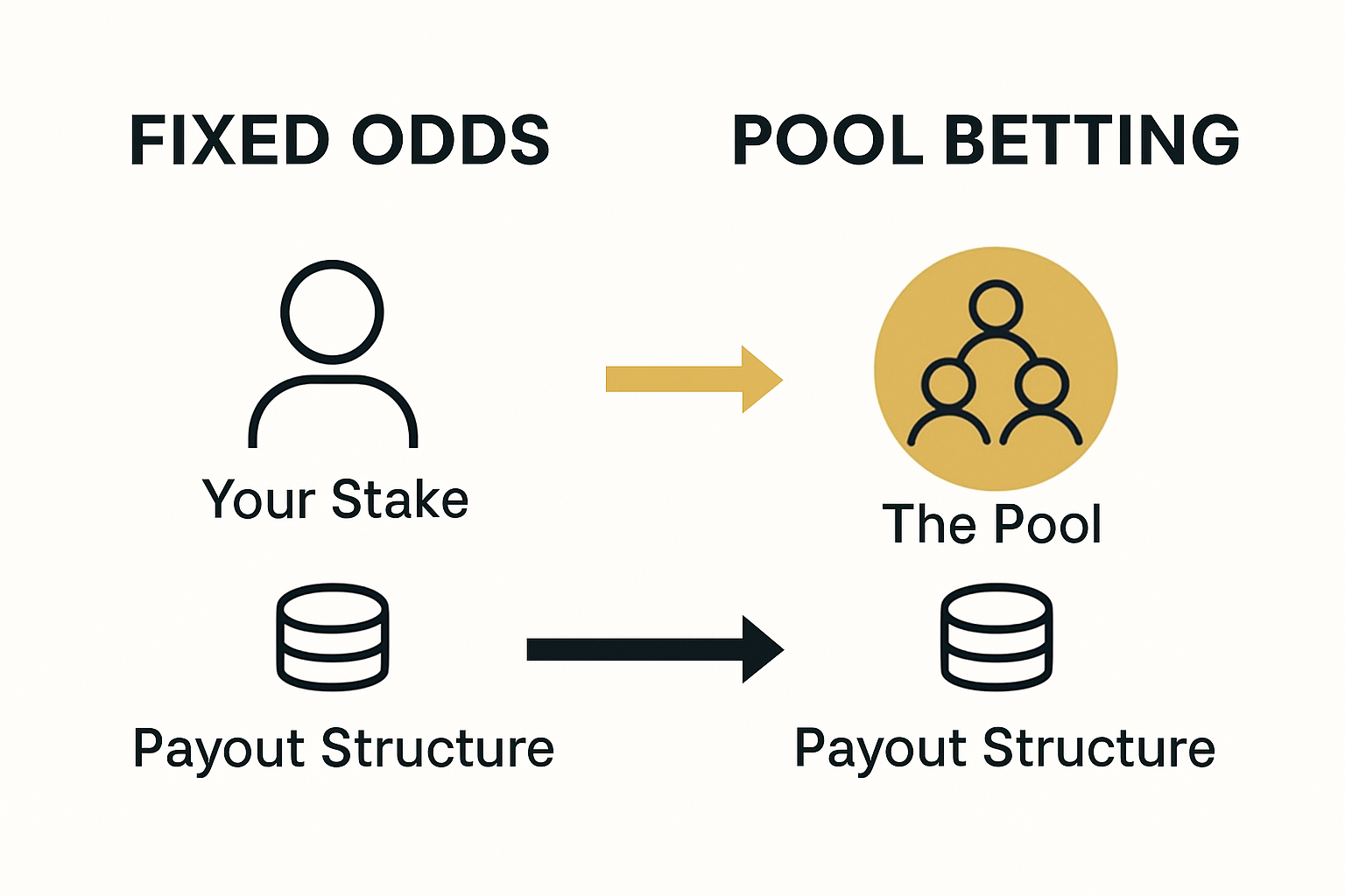 Fixed odds vs pool betting infographic