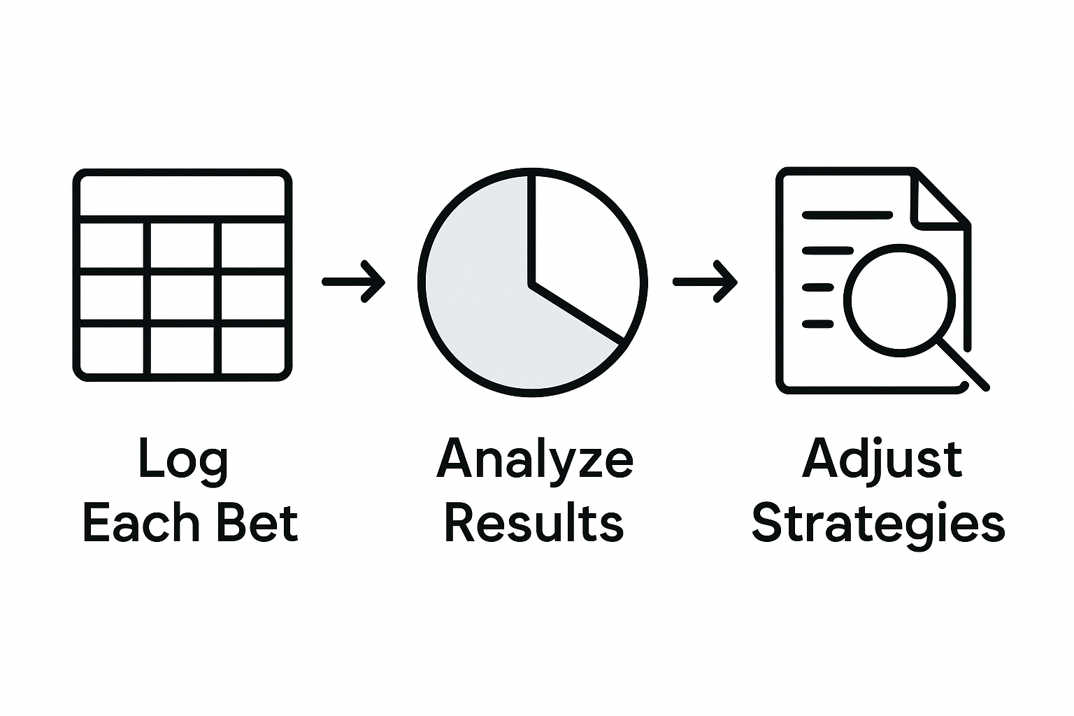 Bet tracking and analysis process infographic