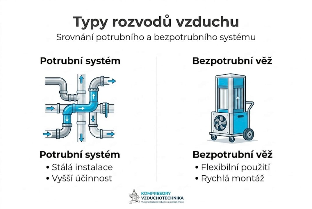 Přehledná infografika: porovnání jednotlivých systémů větrání