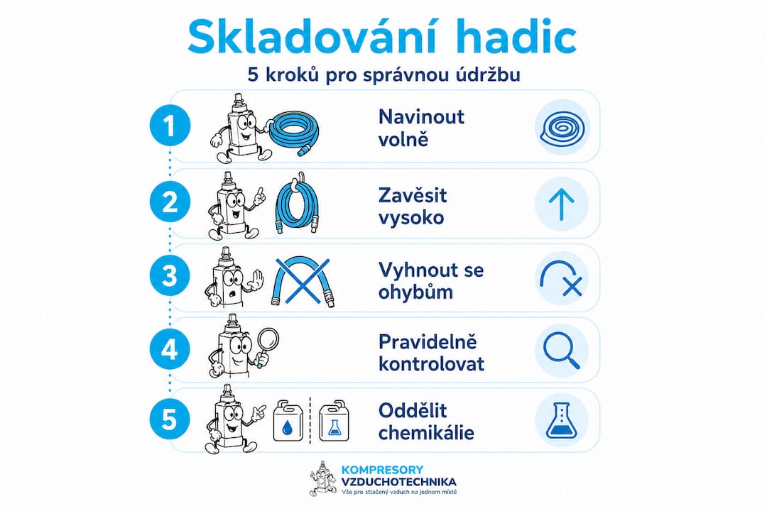 Přehledný návod: 5 kroků, jak správně skladovat hadice