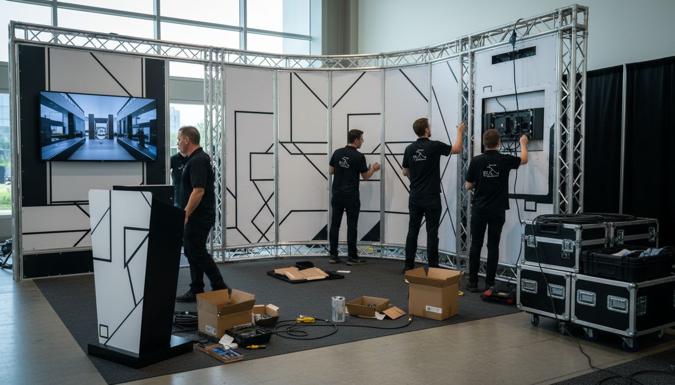 modular booth setup