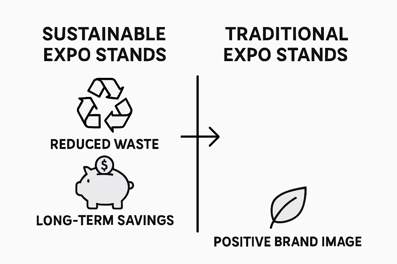 Infographic compares expo stand sustainability benefits