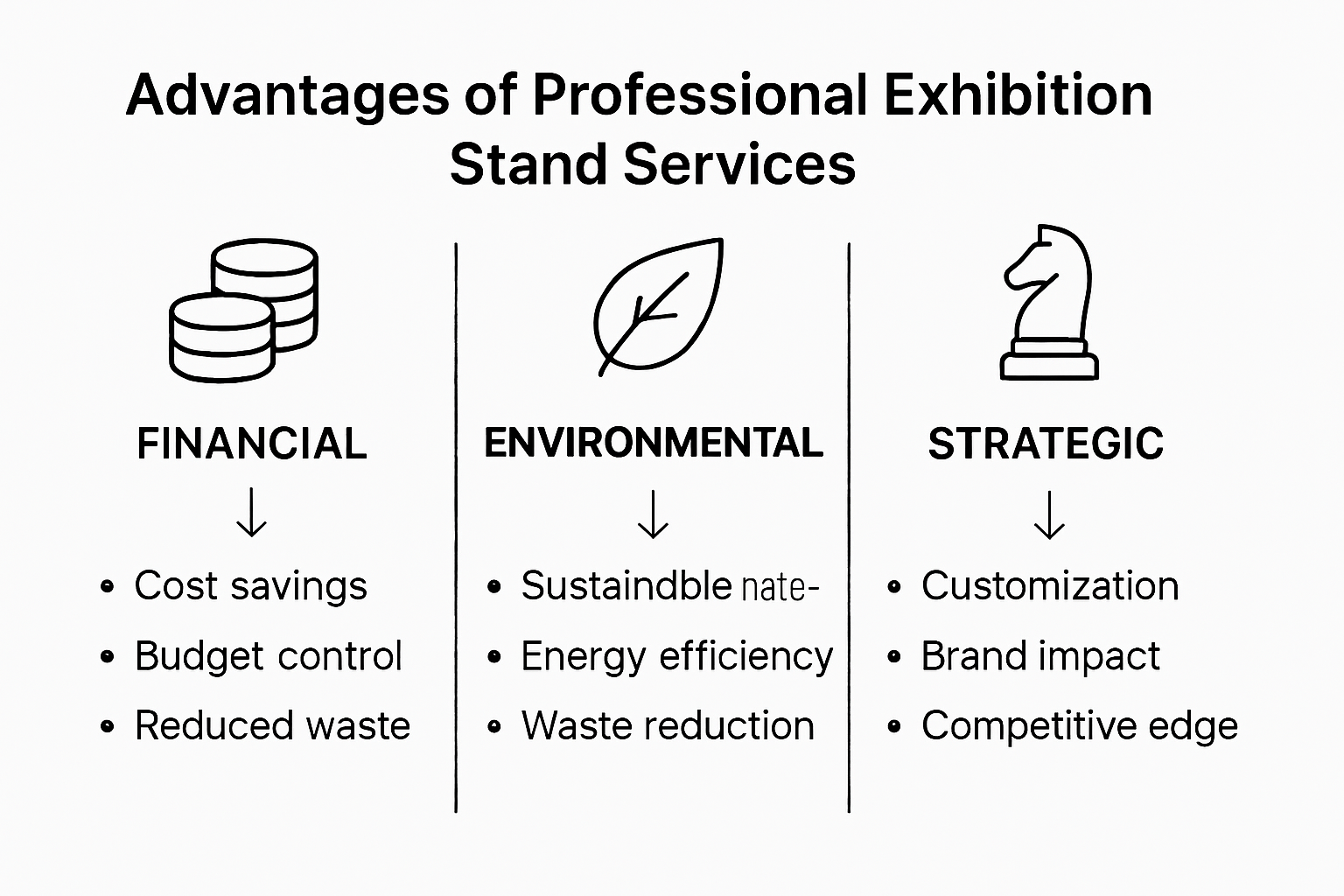 Infographic comparing stand service benefits