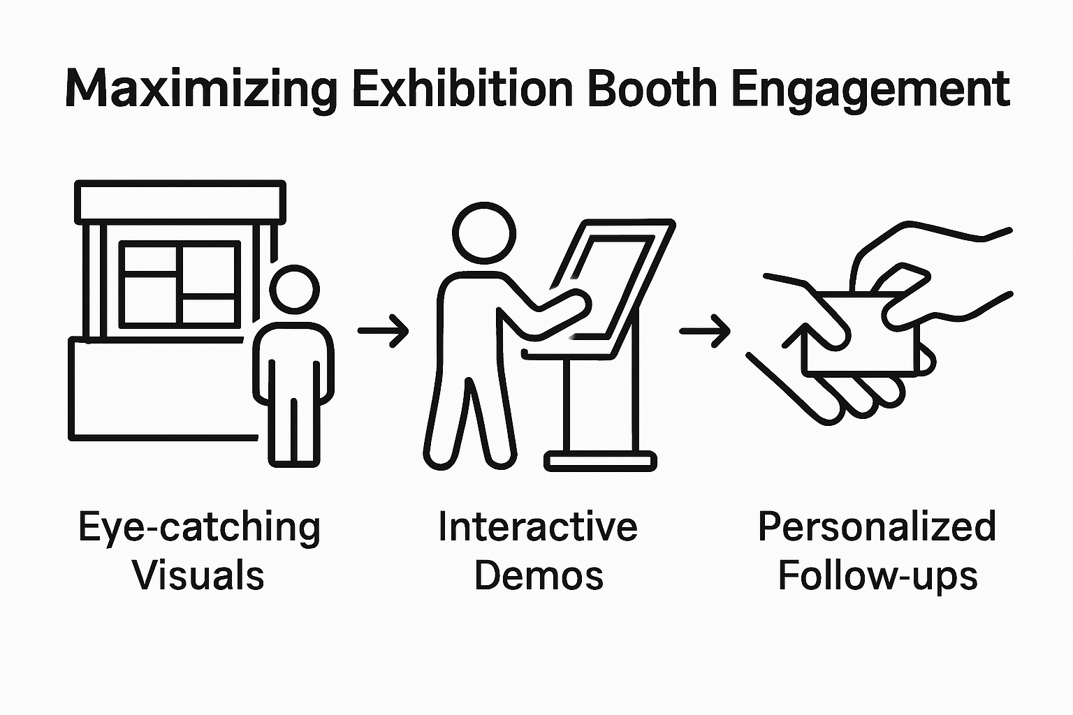 Three steps for visitor engagement infographic
