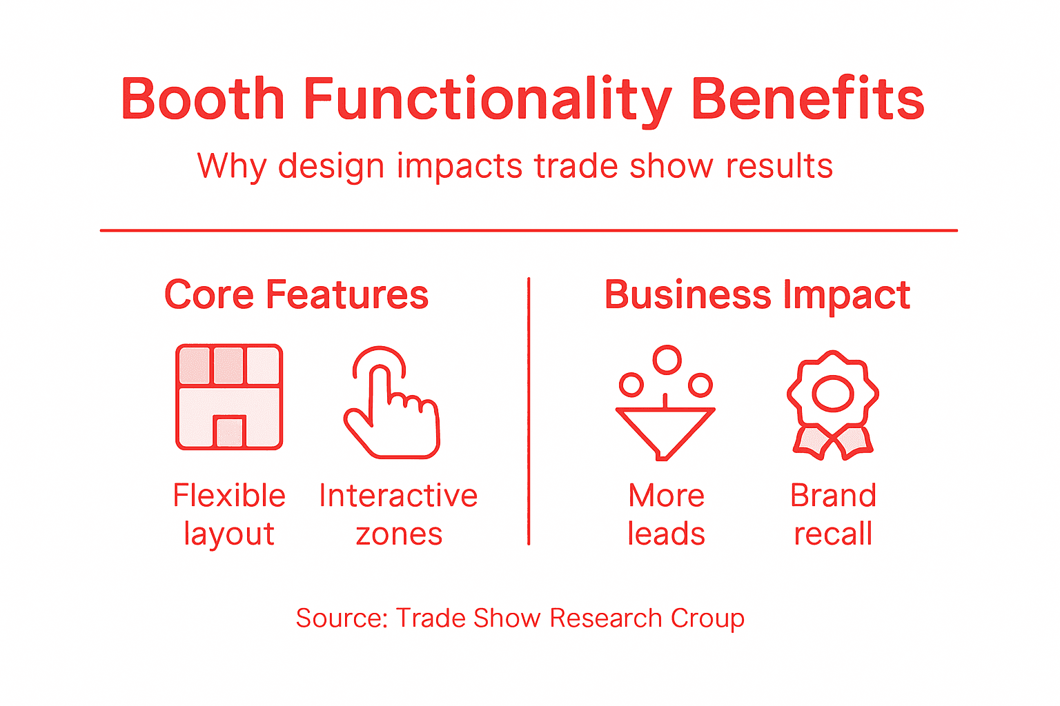 Infographic on trade show booth functionality