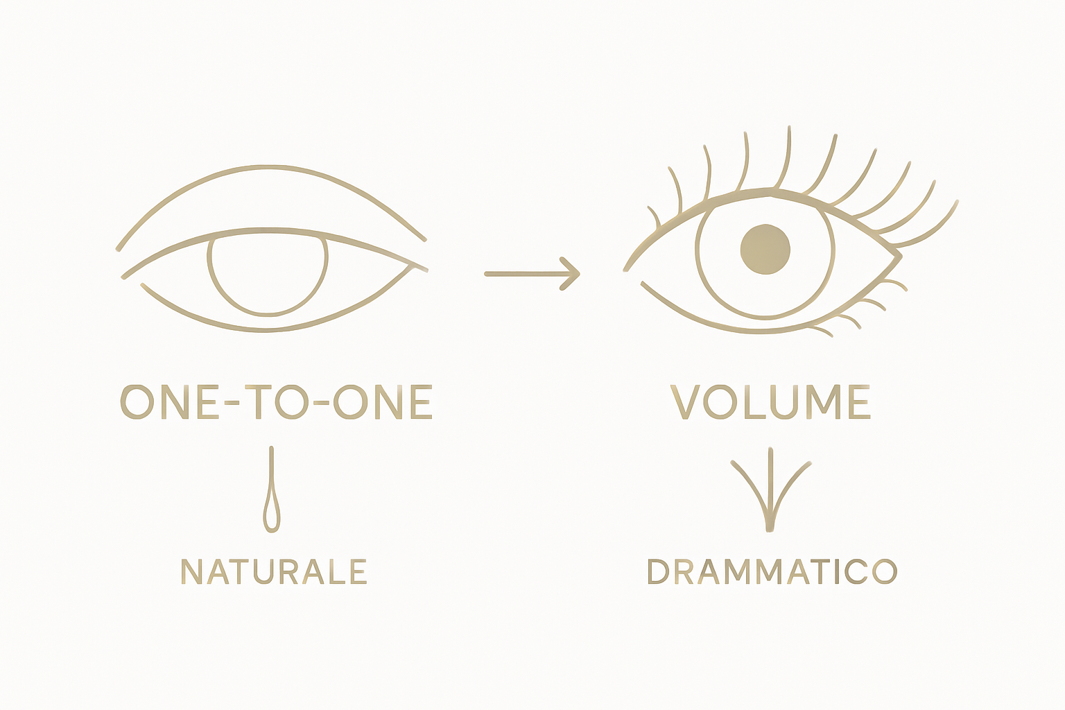 Infographic comparing lash extension techniques
