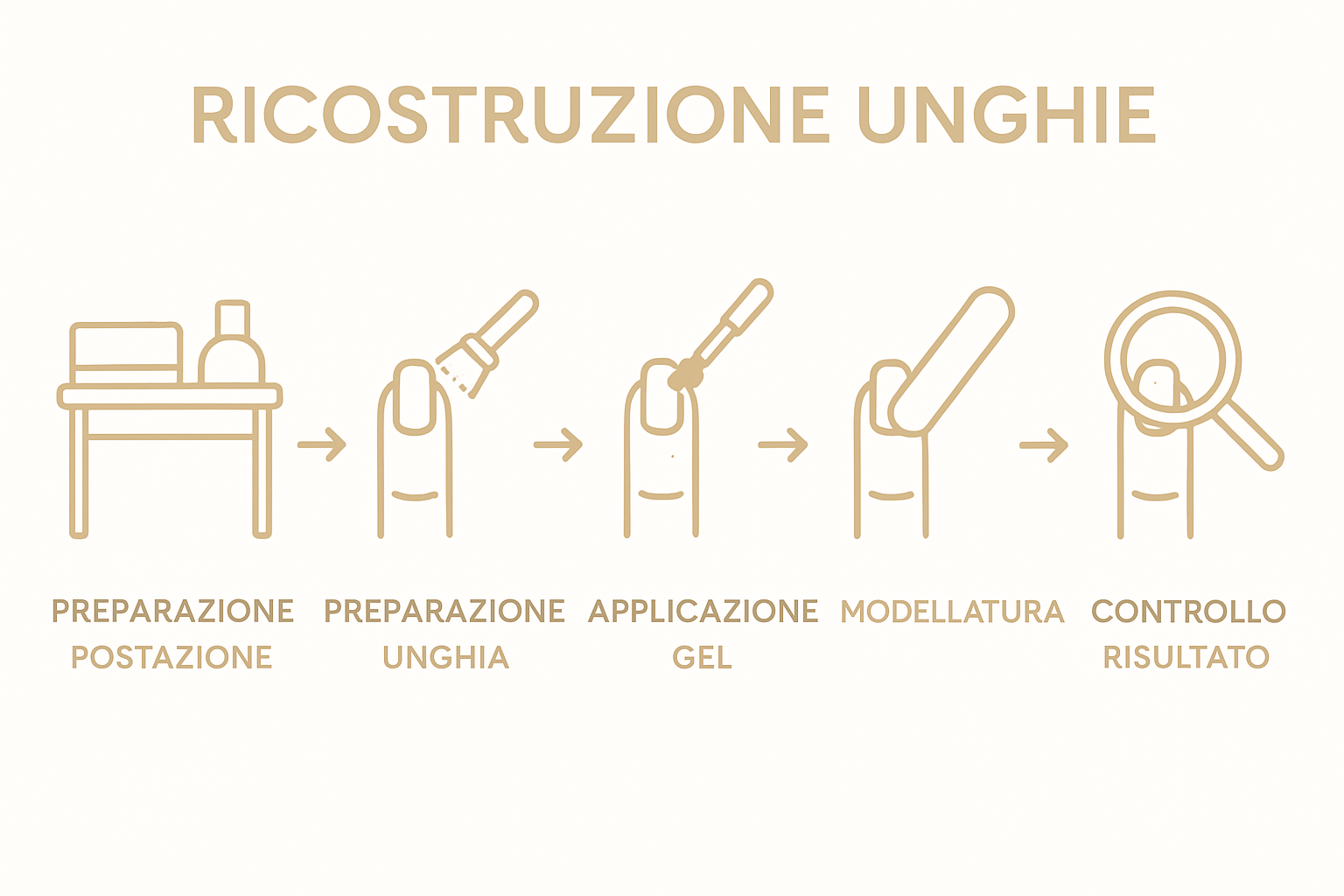 Infografica: i 5 passaggi fondamentali per una manicure gel perfetta