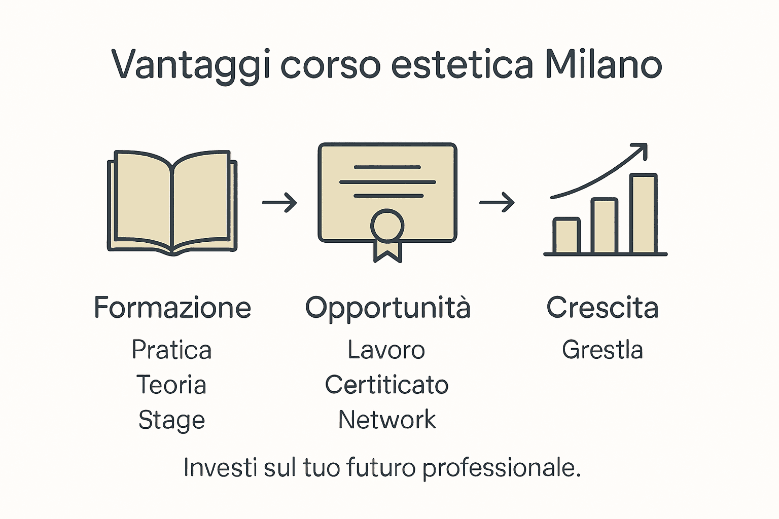 I benefici di frequentare un corso di estetica a Milano: scopri tutti i vantaggi in un'infografica