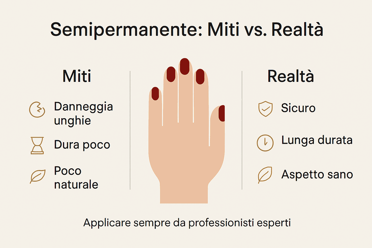 Infografica: sfatiamo i falsi miti sullo smalto semipermanente