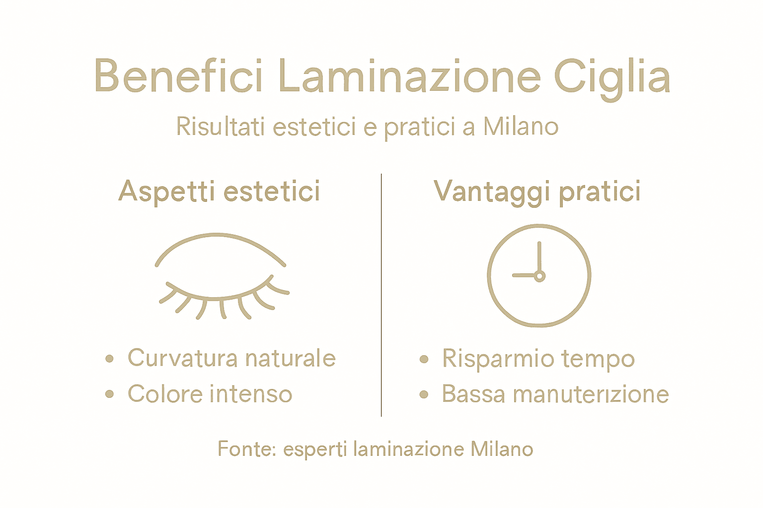 Scopri tutti i vantaggi della laminazione ciglia a Milano con questa infografica