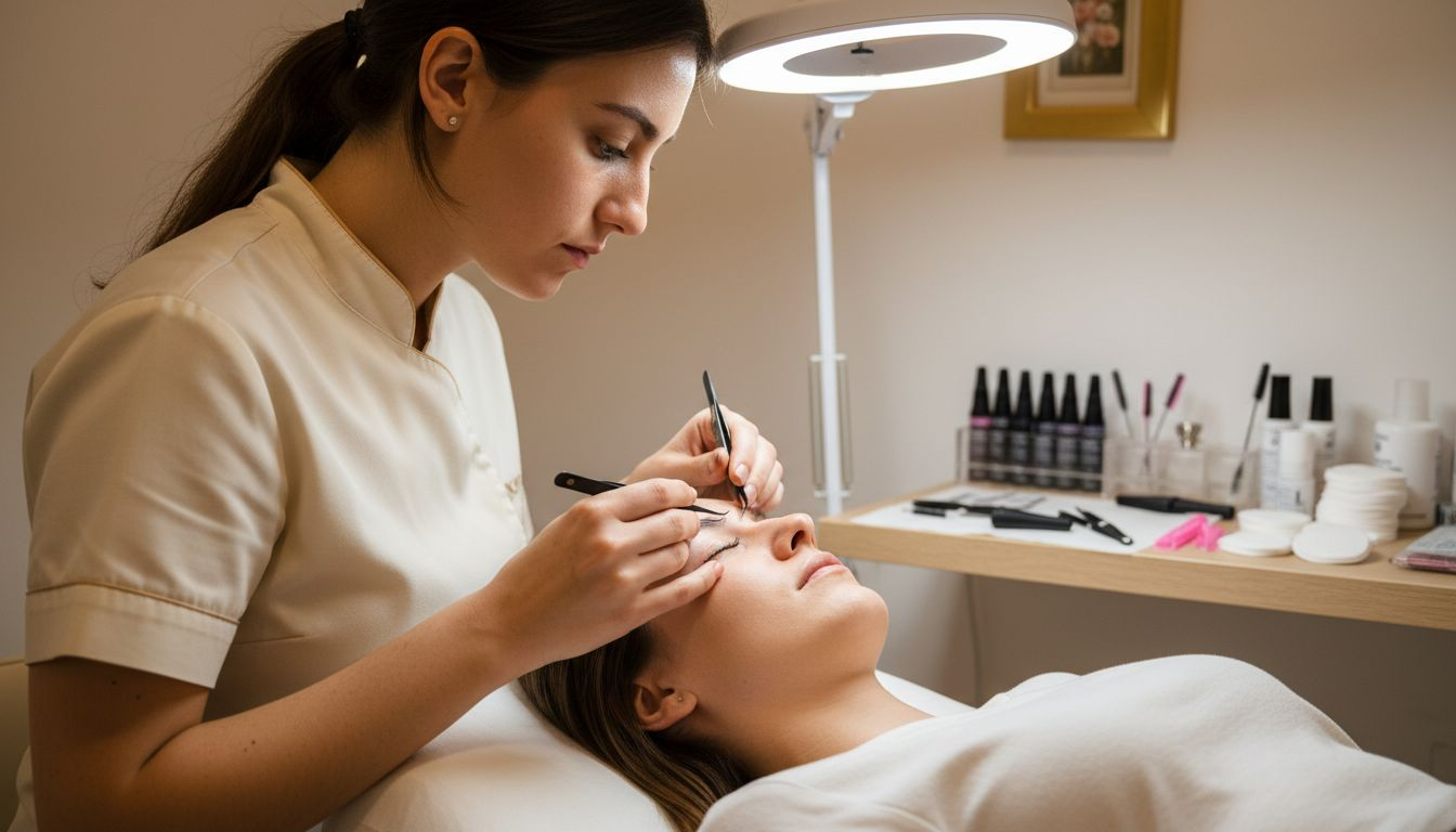 Servizio di applicazione delle extension ciglia direttamente in cabina estetica, per uno sguardo intenso e curato.