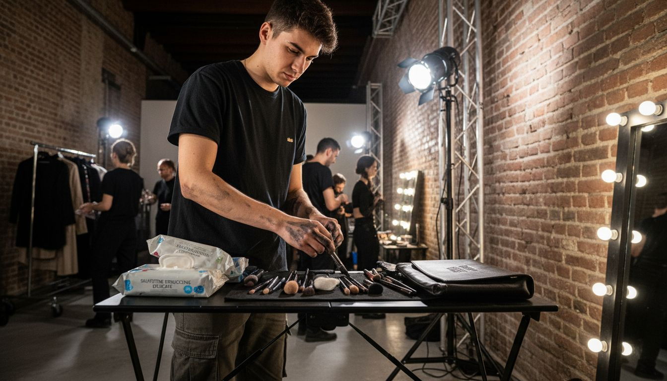 Trucco e magia dietro le quinte: la make-up artist prepara i volti per l’evento