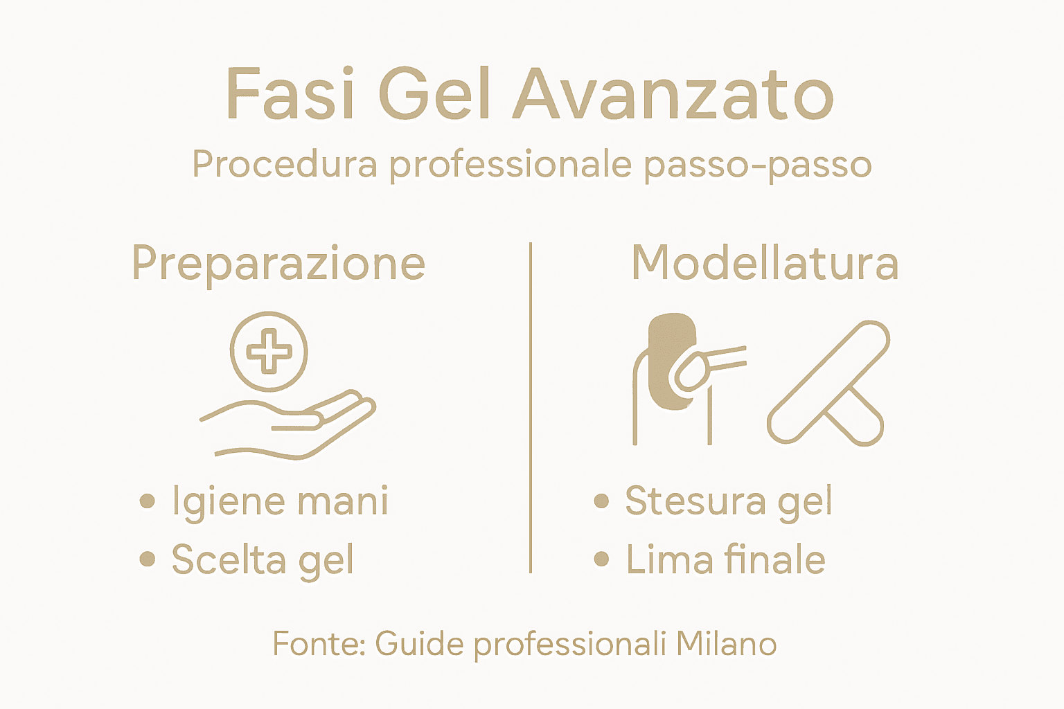 Infografica sulle tecniche avanzate per la ricostruzione delle unghie in gel