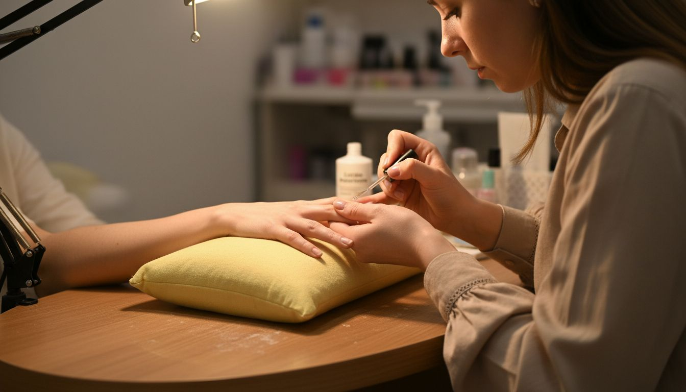 Stendere lo smalto semipermanente con tecniche di precisione