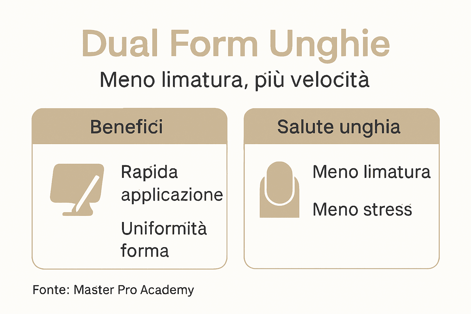 Infografica: perché scegliere i dual form per la ricostruzione delle unghie
