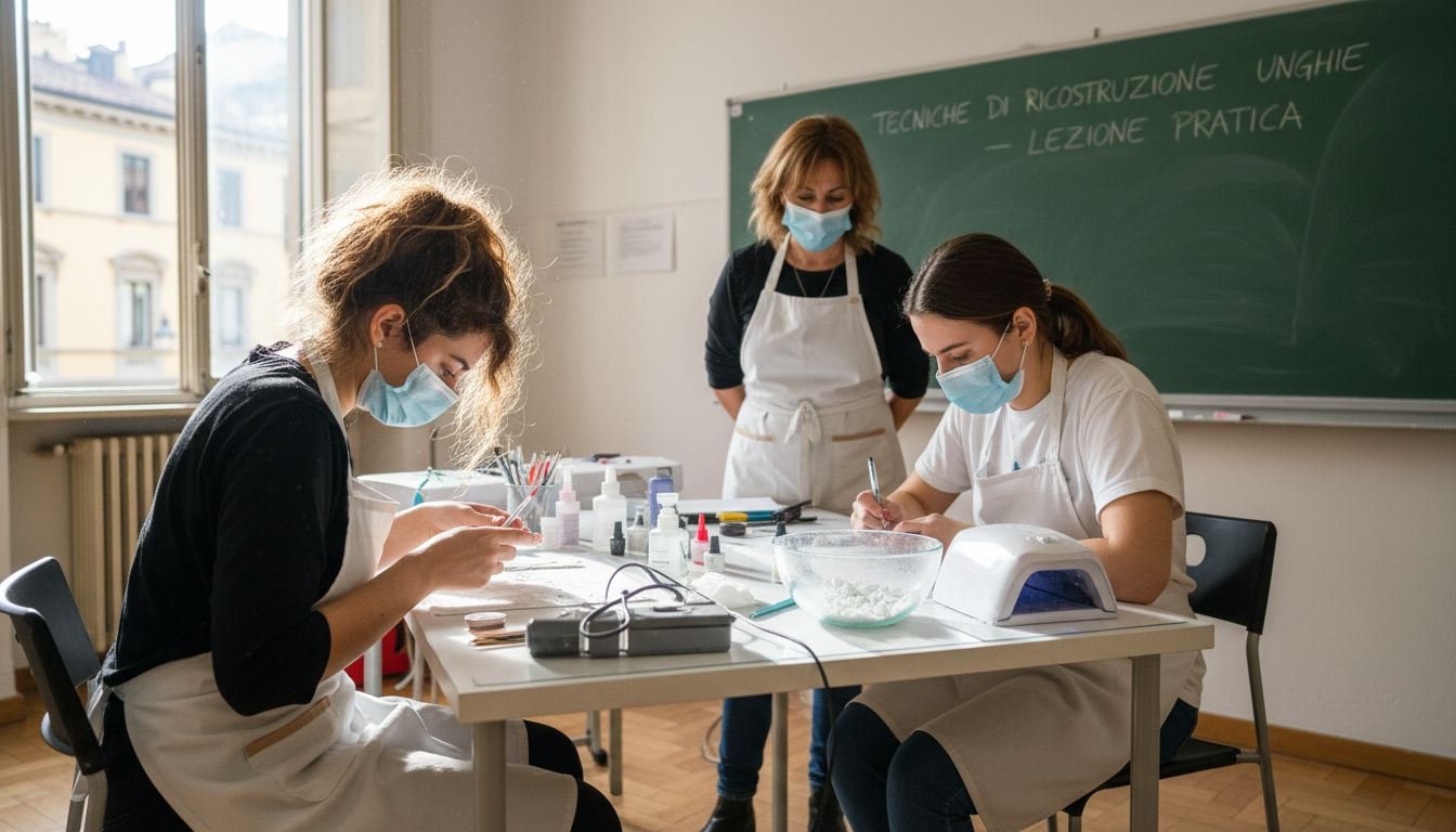 Workshop pratico di ricostruzione unghie a Milano: impara le tecniche professionali direttamente in aula
