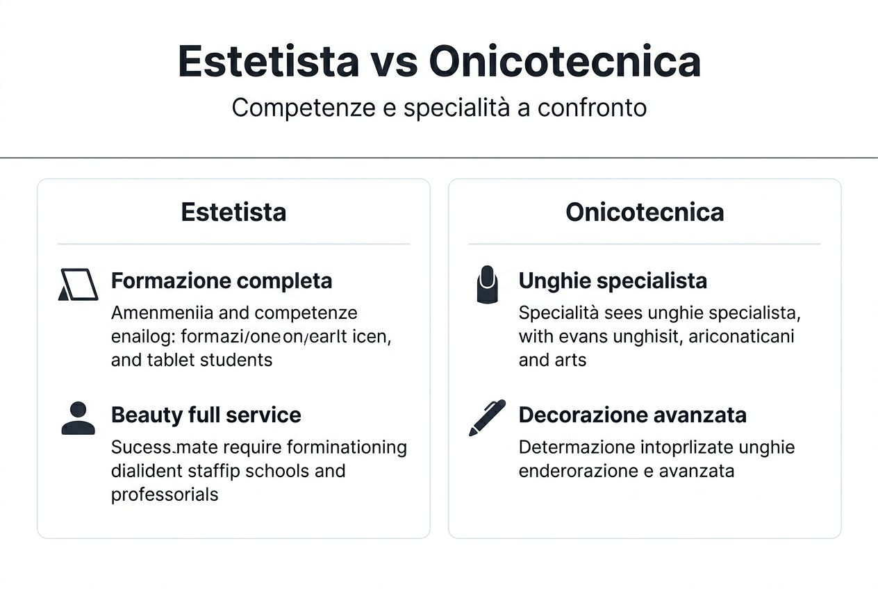 Infografica: differenze e affinità tra estetista e onicotecnica