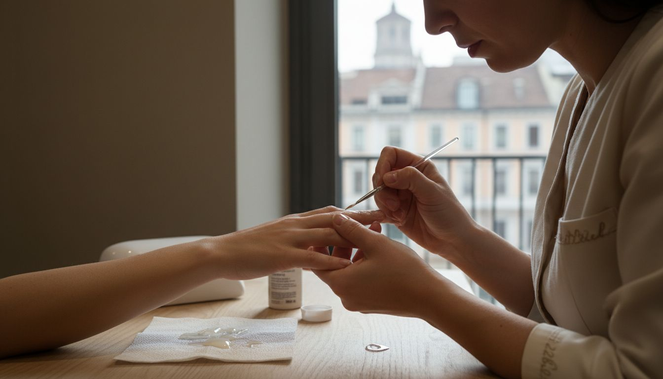 Stesura del gel sulle unghie naturali