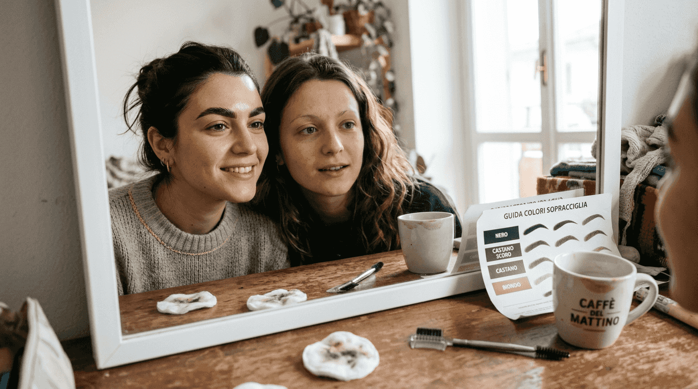 Prima e dopo delle sopracciglia: il confronto su due ragazze