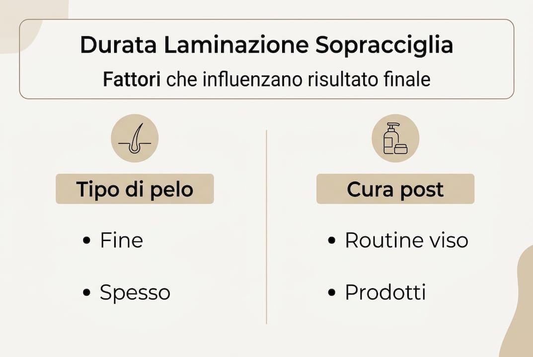 Cosa influisce sulla durata della laminazione alle sopracciglia