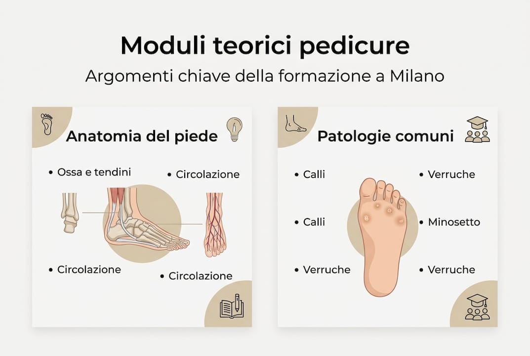 Scheda illustrativa sui principali argomenti teorici del pedicure