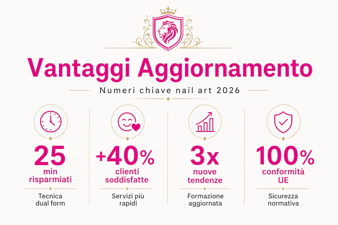 Infografica con le ultime tendenze e dati aggiornati sulla nail art per il 2026