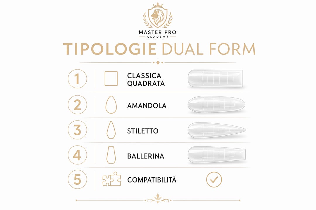 Infografica che presenta i diversi tipi di dual form e le loro principali caratteristiche