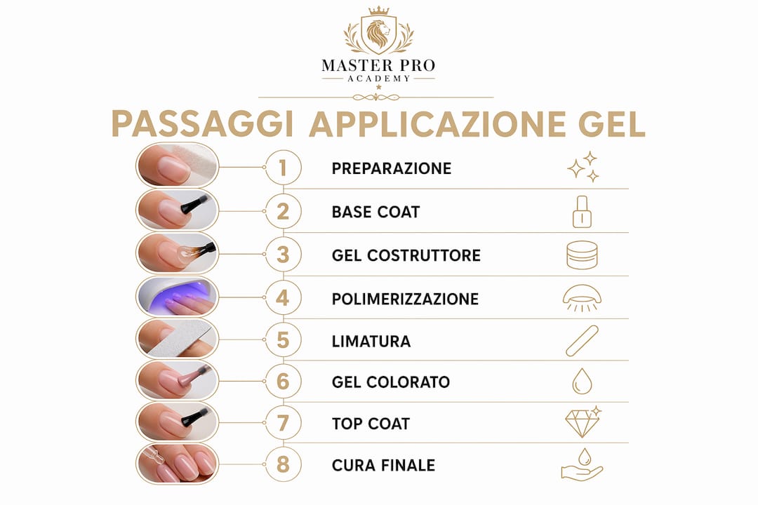 Guida illustrata ai passaggi per una perfetta applicazione del gel sulle unghie