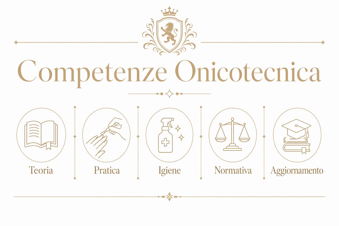 Le competenze fondamentali per lavorare come onicotecnica: un’infografica