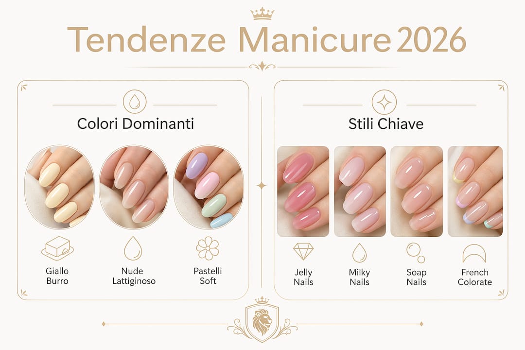 Tendenze colori e stili manicure 2026: guida illustrata