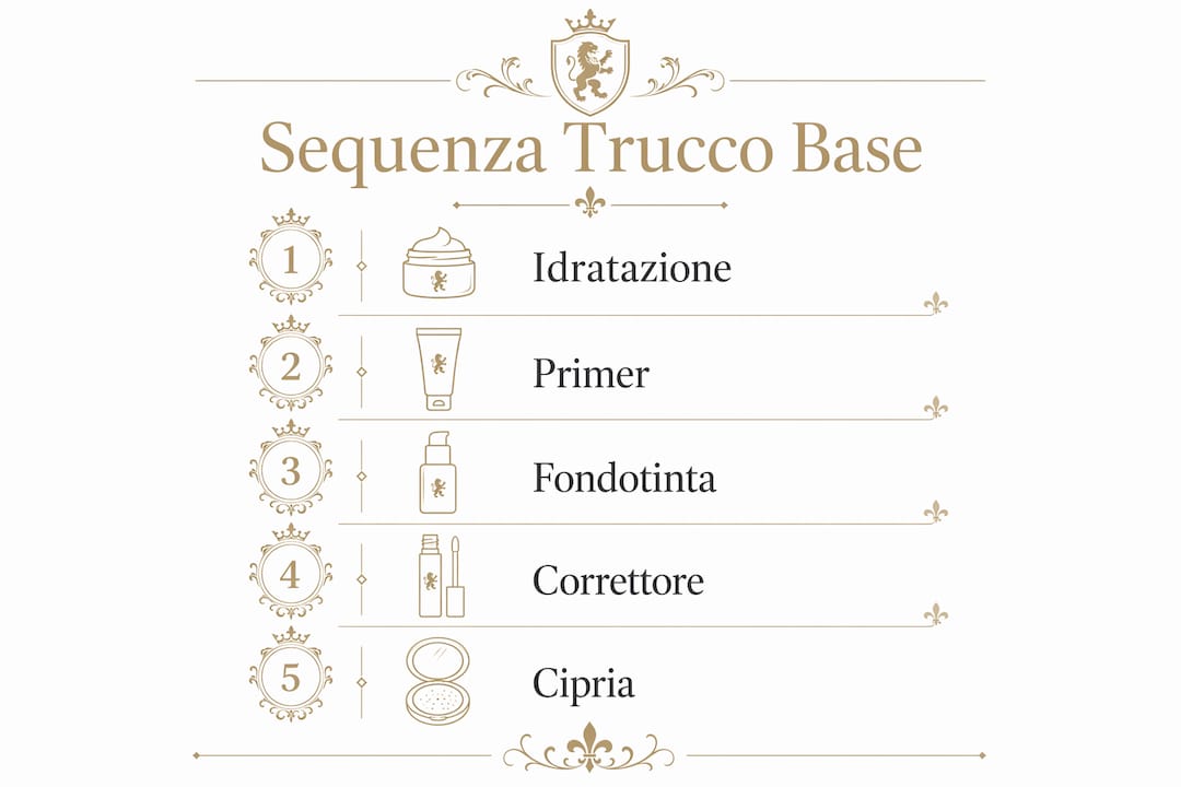 Infografica: tutti i passaggi per un trucco base perfetto da indossare in ufficio