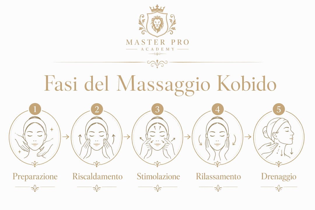 Le fasi del massaggio Kobido anti-età spiegate in un’infografica