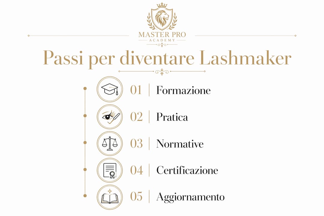 Infografica: il percorso formativo per diventare lashmaker