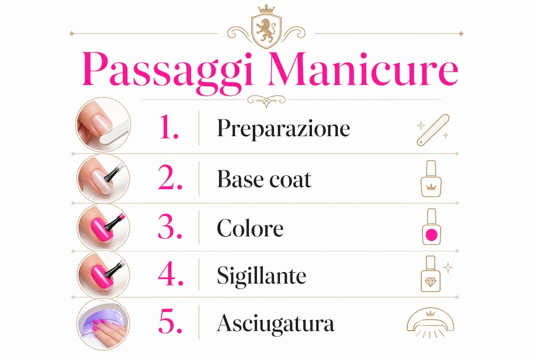 Guida illustrata ai passaggi principali della manicure semipermanente