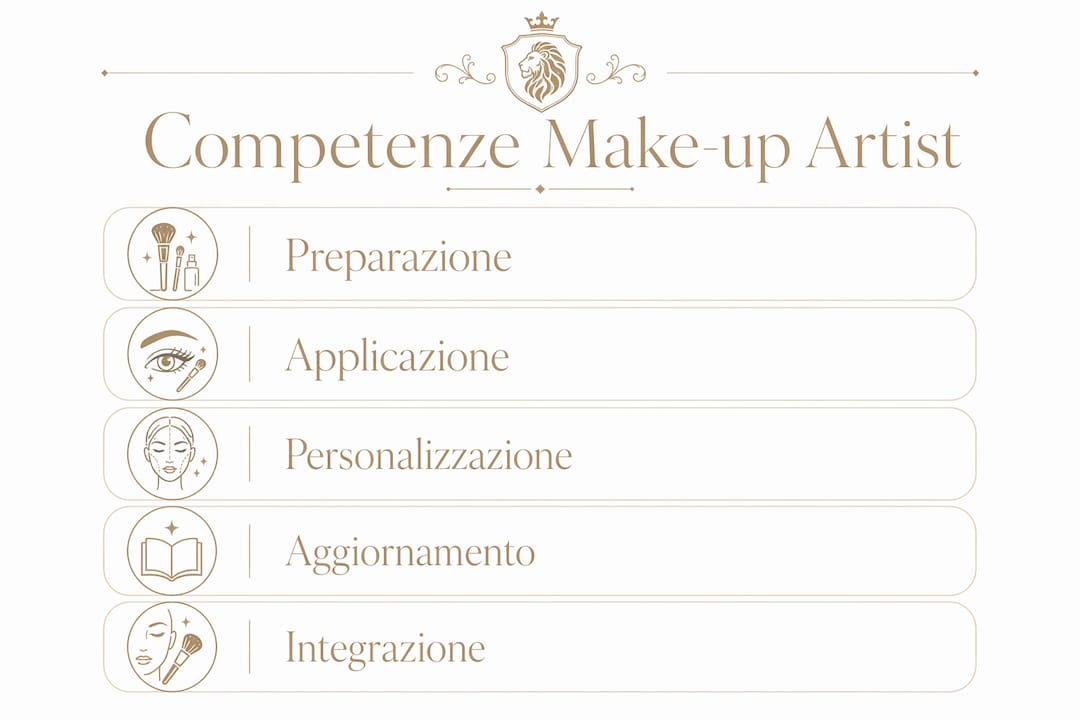 Infografica: le competenze indispensabili per diventare un make-up artist di successo