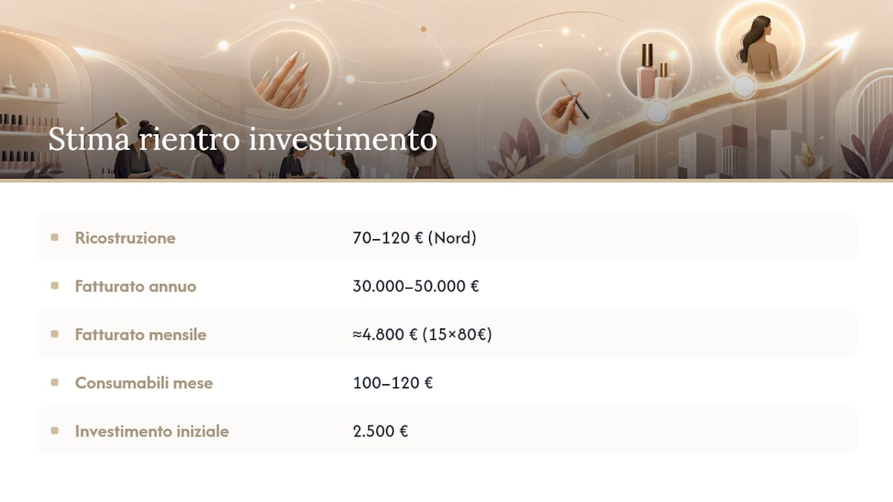 Quanto si guadagna dopo il corso: stima del rientro — overview diagram